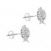 2.35 ct Round Cut Diamond Stud Earrings in Screw Back